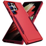 Indestructo Strong Armor Samsung Phone Case - Exoticase - For Samsung S24 Ultra / Red