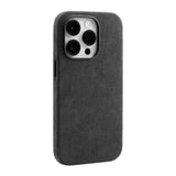 Italian Alcantara Apple iPhone Case - Exoticase - for iPhone 15 Pro Max / Dark Gray