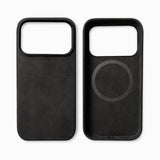 Italian Alcantara Apple iPhone Case-iPhone Alcantara Case-Exoticase-for iPhone 17 Pro Max-Dark Gray-Exoticase
