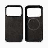 Italian Alcantara Apple iPhone Case-iPhone Alcantara Case-Exoticase-for iPhone 17 Pro Max-Dark Gray-Exoticase