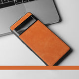 Italian Alcantara Google Pixel Case - Exoticase - for Pixel 8 Pro / Orange