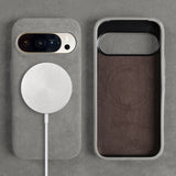 Italian Alcantara Google Pixel Case-Exoticase-for Pixel 11 Pro XL-Gray-Exoticase