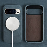 Italian Alcantara Google Pixel Case-Exoticase-for Pixel 11 Pro XL-Light Blue-Exoticase