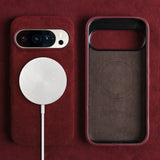 Italian Alcantara Google Pixel Case-Exoticase-for Pixel 11 Pro XL-Red-Exoticase