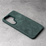 Italian Alcantara Samsung Galaxy Case-Exoticase-For Samsung S26 Ultra-Green-Exoticase