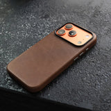 Italian Cowhide Premium Genuine Leather iPhone Case-Exoticase-for iPhone 17 Pro Max-Exoticase