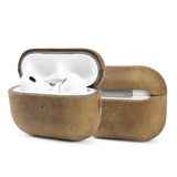 Italian Mastrotto Crazy Horse Genuine Leather AirPods Case-Exoticase-for AirPods 5-Khaki Brown-Exoticase