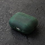 Italian Mastrotto Crazy Horse Genuine Leather AirPods Case-Exoticase-for AirPods Pro 2-Green-Exoticase
