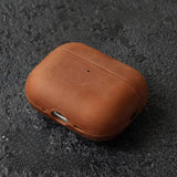 Italian Mastrotto Crazy Horse Genuine Leather AirPods Case-Exoticase-for AirPods Pro 3-Light Brown-Exoticase