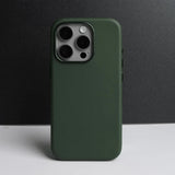 Italian Nappa Leather Apple iPhone Case - Exoticase - for iPhone 15 Pro Max / Green