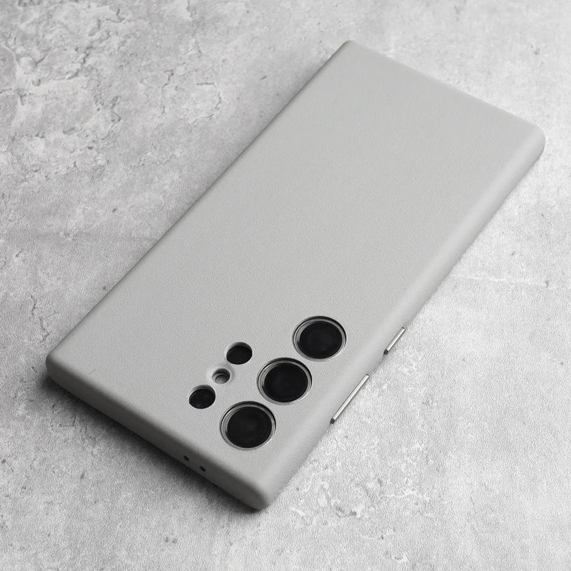 Italian Nappa Leather Samsung Galaxy Case-Exoticase-For Samsung S24 Ultra-Titanium Gray-Exoticase