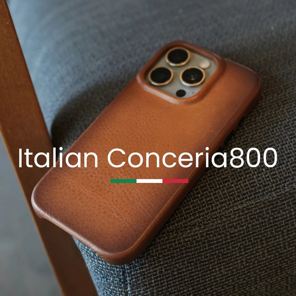 Italian Conceria 800 Genuine Leather iPhone Case