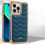 JDK ZigZag Cushioned Apple iPhone Case-Exoticase-For iPhone 14 Pro Max-Blue-