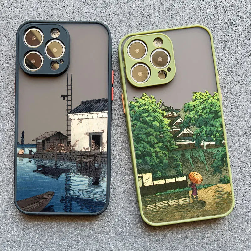 Japanese Landscape Scenic Silicone iPhone Case-Exoticase-Exoticase