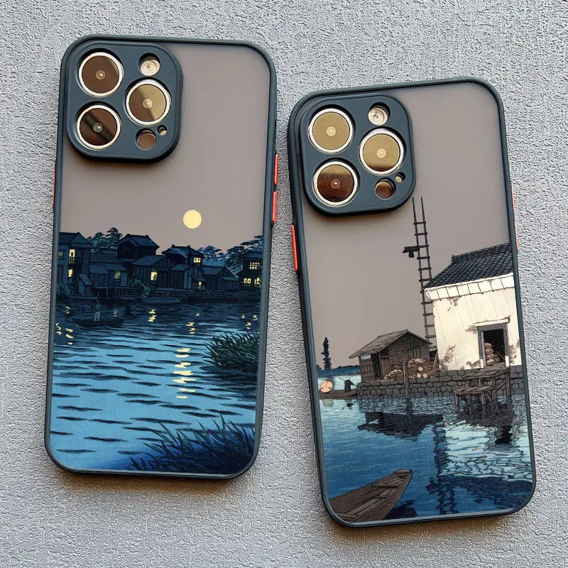 Japanese Landscape Scenic Silicone iPhone Case-Exoticase-Exoticase