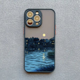 Japanese Landscape Scenic Silicone iPhone Case-Exoticase-Black 1-For iPhone 16 Pro Max-Exoticase