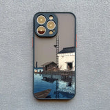 Japanese Landscape Scenic Silicone iPhone Case-Exoticase-Black 4-For iPhone 16 Pro Max-Exoticase