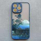 Japanese Landscape Scenic Silicone iPhone Case-Exoticase-Blue 2-For iPhone 16 Pro Max-Exoticase