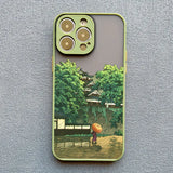 Japanese Landscape Scenic Silicone iPhone Case-Exoticase-Matcha-For iPhone 16 Pro Max-Exoticase
