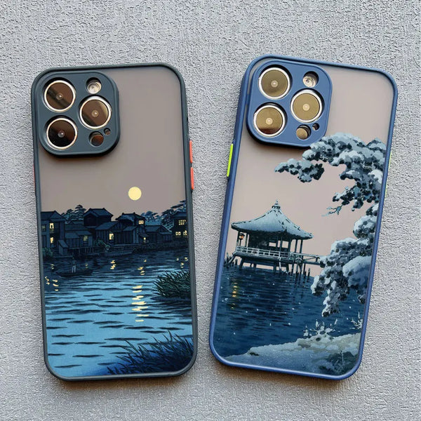 Japanese Landscape Scenic Silicone iPhone Case-Exoticase-Exoticase