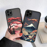 Japanese Sakura Mount Fuji Landscape iPhone Case-Exoticase-