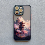 Japanese Sakura Mount Fuji Landscape iPhone Case-Exoticase-For iPhone 15 Pro Max-5-