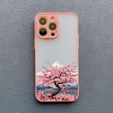 Japanese Sakura Mount Fuji Landscape iPhone Case-Exoticase-For iPhone 15 Pro Max-9-