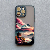 Japanese Sakura Mount Fuji Landscape iPhone Case-Exoticase-For iPhone 15 Pro Max-11-