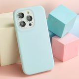 Jelly Liquid Silicone Shockproof Apple iPhone Case-Exoticase-For iPhone 14 Pro Max-Sky Blue-