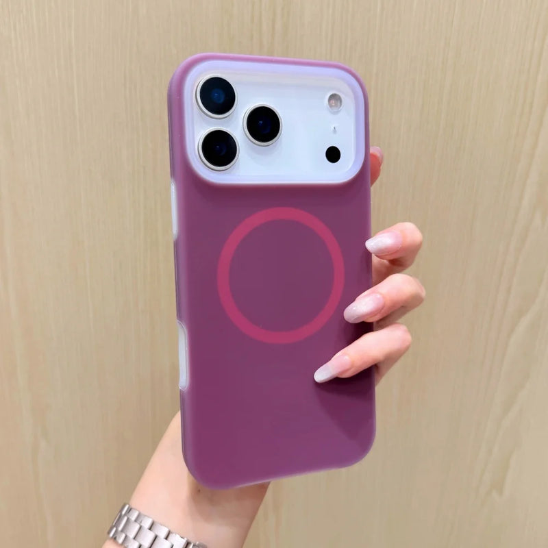 JellyFrost Soft Silicone MagSafe Ring iPhone Case-Exoticase-For iPhone 17 Pro Max-Dark Purple-Exoticase