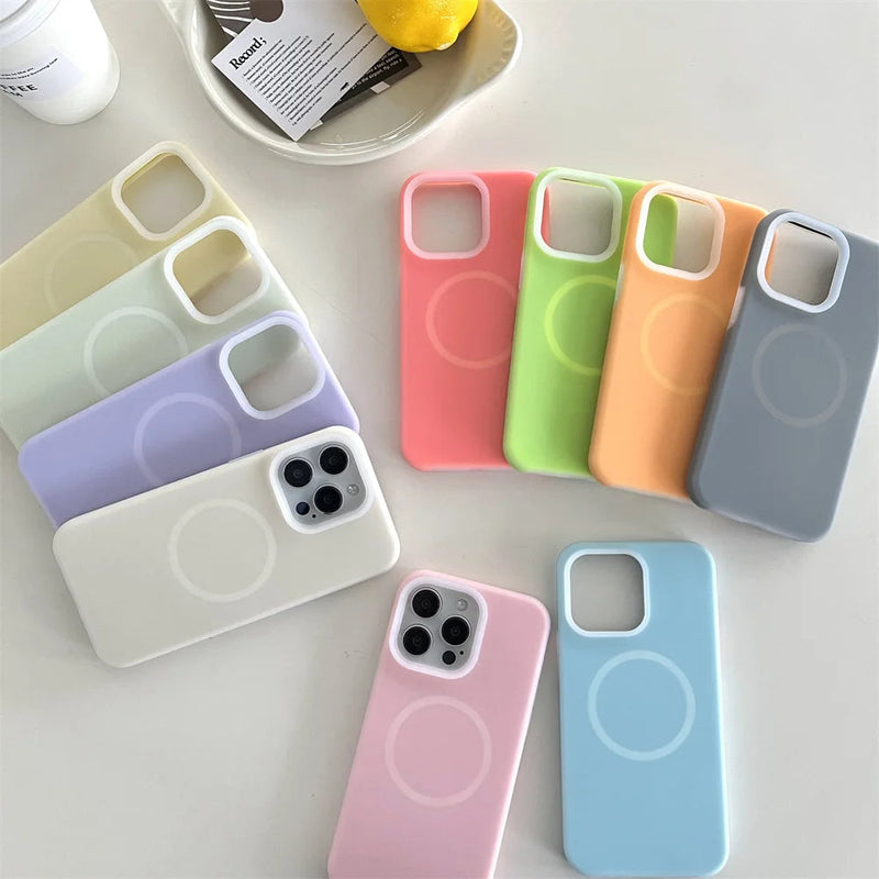JellyFrost Soft Silicone MagSafe Ring iPhone Case-Exoticase-Exoticase