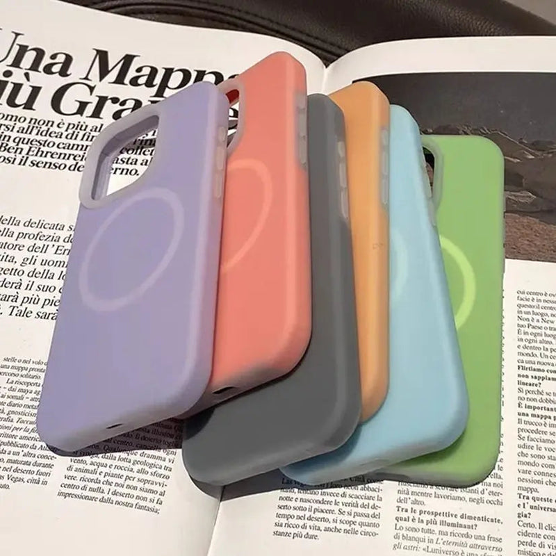 JellyFrost Soft Silicone MagSafe Ring iPhone Case-Exoticase-Exoticase