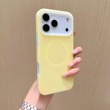 JellyFrost Soft Silicone MagSafe Ring iPhone Case-Exoticase-For iPhone 17 Pro Max-Milk Yellow-Exoticase
