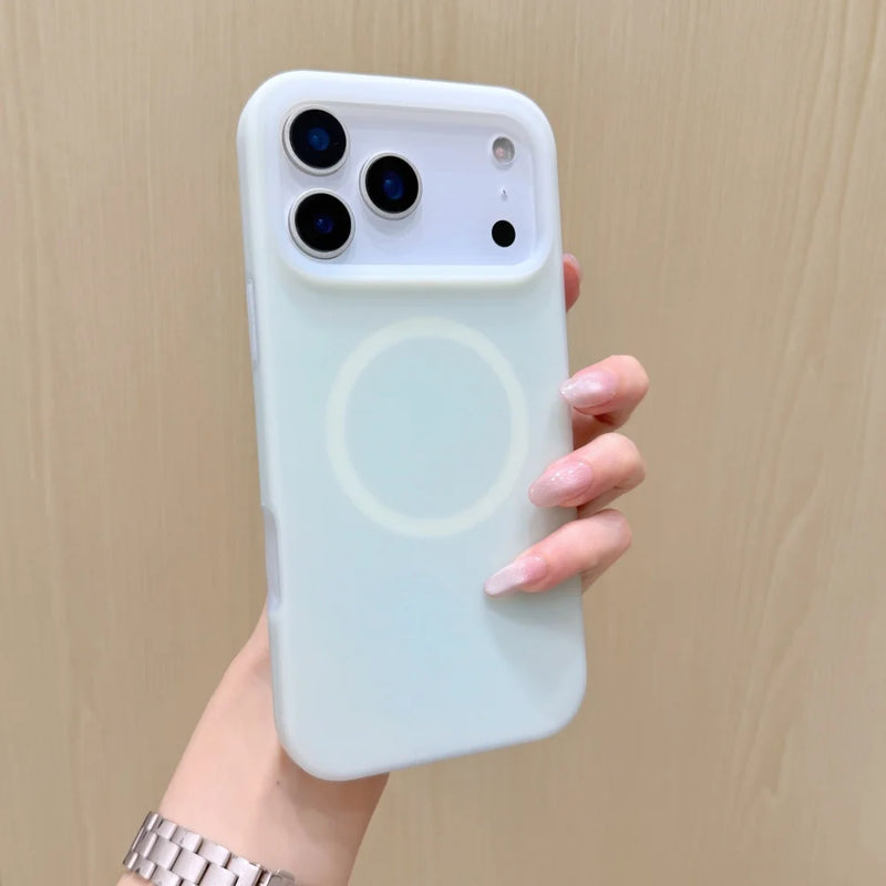 JellyFrost Soft Silicone MagSafe Ring iPhone Case-Exoticase-For iPhone 17 Pro Max-Light Green-Exoticase