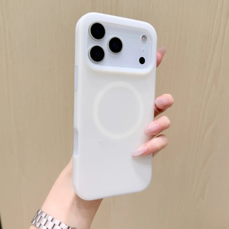 JellyFrost Soft Silicone MagSafe Ring iPhone Case-Exoticase-For iPhone 17 Pro Max-White-Exoticase