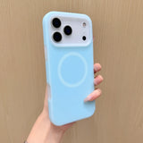 JellyFrost Soft Silicone MagSafe Ring iPhone Case-Exoticase-For iPhone 17 Pro Max-Blue-Exoticase
