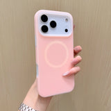 JellyFrost Soft Silicone MagSafe Ring iPhone Case-Exoticase-For iPhone 17 Pro Max-Pink-Exoticase