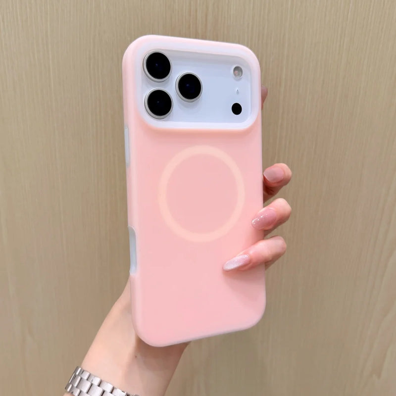 JellyFrost Soft Silicone MagSafe Ring iPhone Case-Exoticase-For iPhone 17 Pro Max-Pink-Exoticase