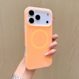 JellyFrost Soft Silicone MagSafe Ring iPhone Case-Exoticase-For iPhone 17 Pro Max-Orange-Exoticase