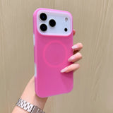 JellyFrost Soft Silicone MagSafe Ring iPhone Case-Exoticase-For iPhone 18 Pro Max-Rose Red-Exoticase