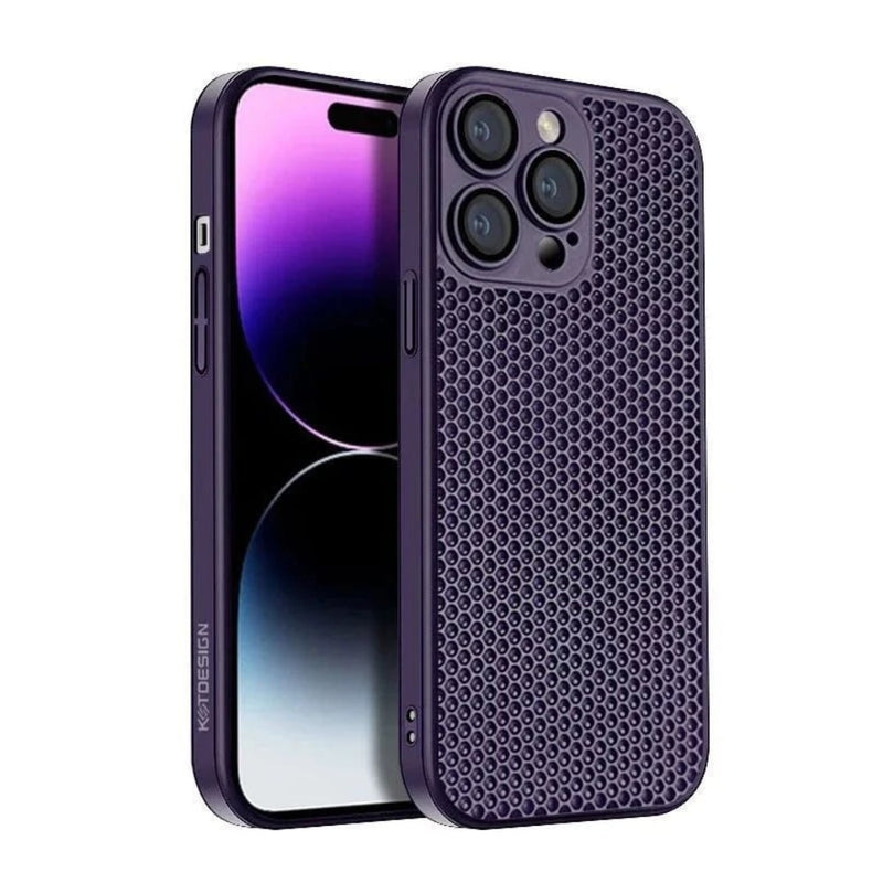 KSTDesign Cooling Mesh iPhone Case-Exoticase-For iPhone 15 Pro Max-Dark Purple-Exoticase