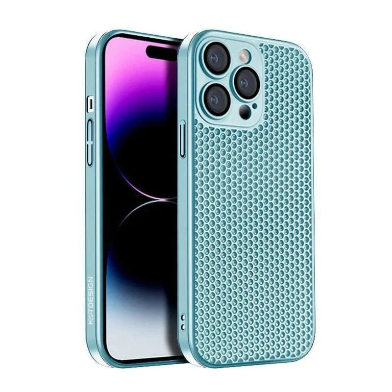 KSTDesign Cooling Mesh iPhone Case-Exoticase-For iPhone 15 Pro Max-Light Blue-Exoticase