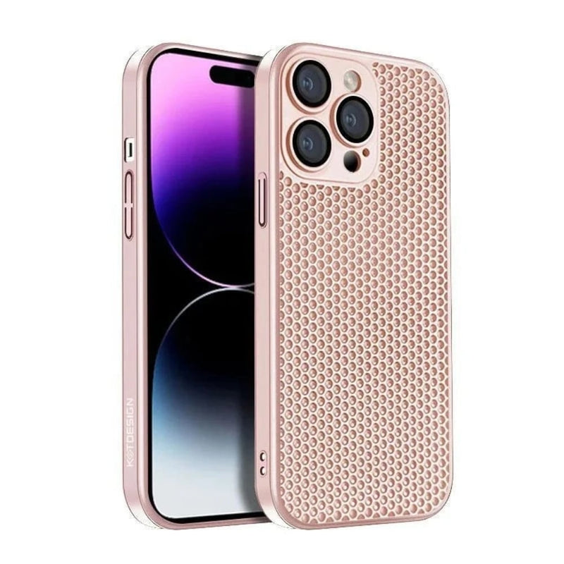 KSTDesign Cooling Mesh iPhone Case-Exoticase-For iPhone 15 Pro Max-Pink-Exoticase