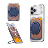 Large Ring iPhone Samsung Pixel OnePlus MagSafe Wallet-Exoticase-Transparent Blue-Exoticase