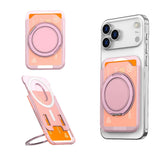 Large Ring iPhone Samsung Pixel OnePlus MagSafe Wallet-Exoticase-Transparent Pink-Exoticase