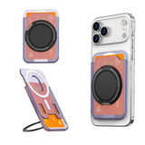 Large Ring iPhone Samsung Pixel OnePlus MagSafe Wallet-Exoticase-Transparent Purple-Exoticase