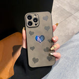 Laser Rainbow Hearts Apple iPhone Case-Exoticase-For iPhone 14 Pro Max-Gray-