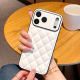 Lattice Quilt Plated Apple iPhone Case-Exoticase-Exoticase