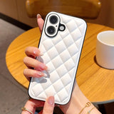 Lattice Quilt Plated Apple iPhone Case-Exoticase-Exoticase