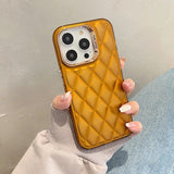 Lattice Quilt Plated Apple iPhone Case-Exoticase-